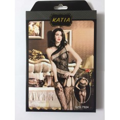 TUTA SEXY CATSUIT CON DISEGNI A FIORE MISURA UNICA