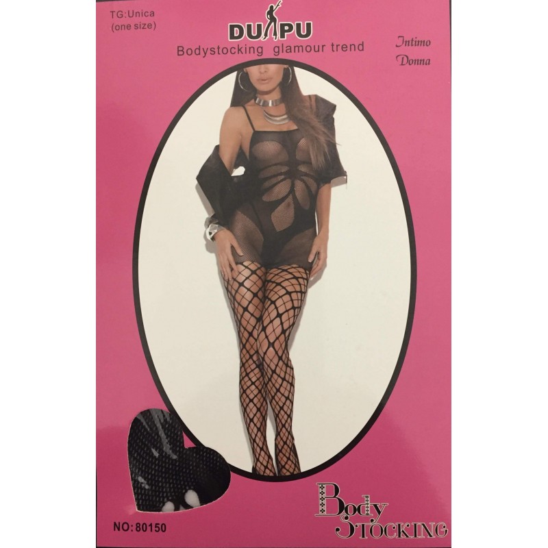 Lingerie Sex Bodystoching Nero Glamour Taglia Unica