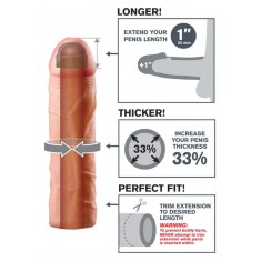 Mega Estensione Pene Fantasy X-Tensions Colore Caramello Brown