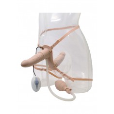 Strap-On Doppio Gonfiabile Con Vibrazione Col. Carne